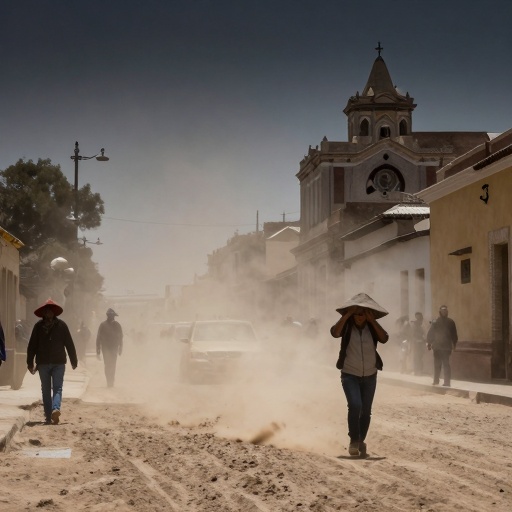 Tacna bajo alerta meteorológica: vientos y polvo exigen precaución