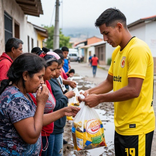 Jugadores de Alianza Lima llevan ayuda solidaria a damnificados de Villa El Salvador