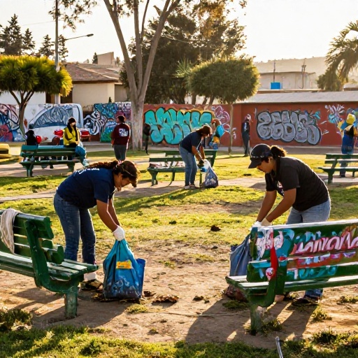 Jornada de servicio comunitario deja mejoras visibles en el Parque Unión de Comas