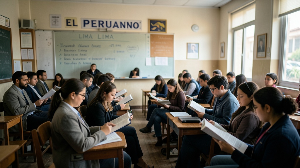 Escolares limeños rinden homenaje al bicentenario de El Peruano con poesía y declamación