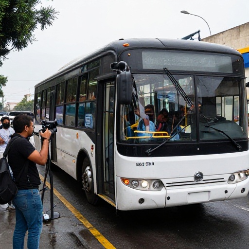 El Titi Pernía recorre el Corredor Azul en Lima y muestra la realidad del transporte público
