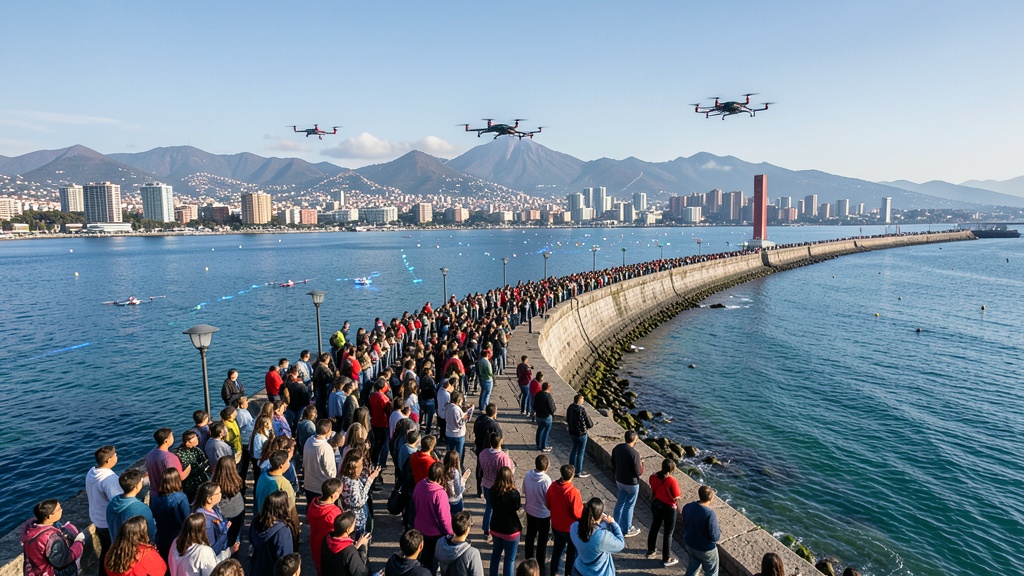 Fans de BTS se congregan en el malecón de Miraflores para ver show de drones