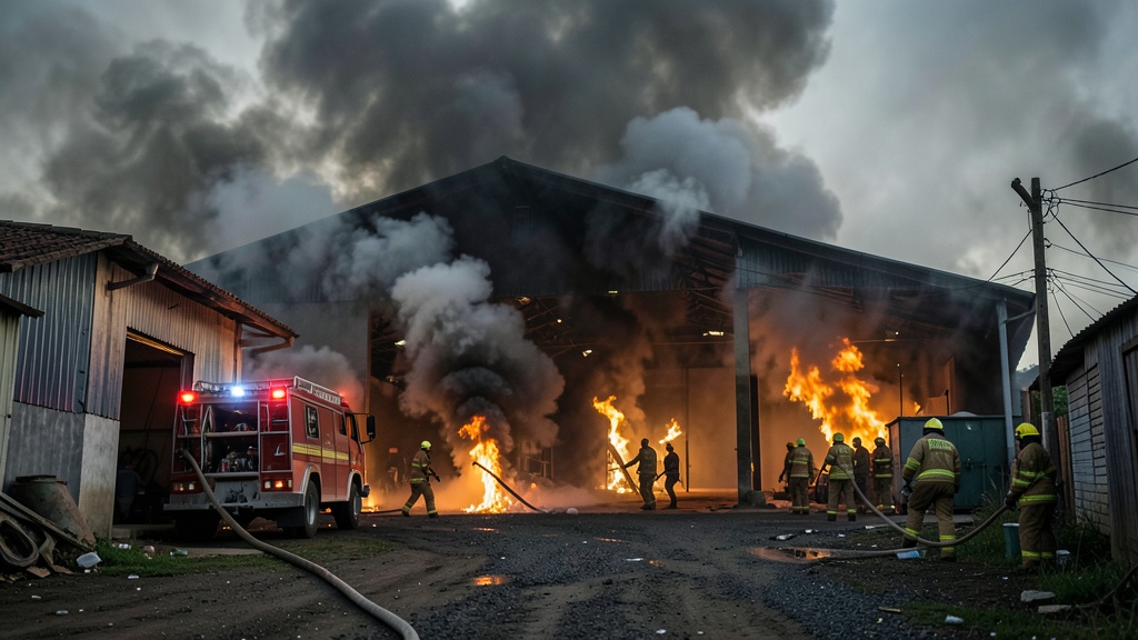 Incendio en almacén de reciclaje de Villa el Salvador: Bomberos trabajan para controlarlo